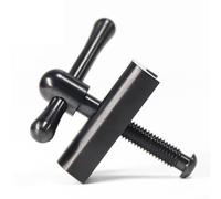 Zoegneer TC4 Boucle de fixation de guidon de vélo pliable en forme de C pour vélos pliants Brompton Léger Usiné CNC Vis en acier inoxydable anti-desserrage 64 mm x 8 mm (Noir)