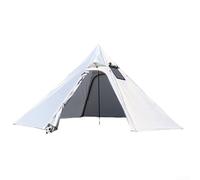 Zoegneer Tente pyramidale de style yourte avec poteaux en alliage d'aluminium et fenêtre de ventilation ignifuge pour adultes, tissu indéchirable 210T, abri résistant au vent pour le camping, la