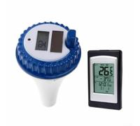 Zoegneer Thermomètre flottant à énergie solaire sans fil avec affichage numérique et alarme de temps de spa pour intérieur et extérieur Surveillance de la température de l'eau ABS étanche piscine S