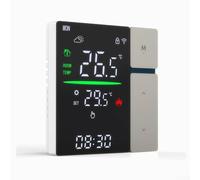 Zoegneer Thermostat de chauffage au sol à bouton 3/16 A pour thermostat intelligent Tuya WiFi Chauffage au sol Chaudière à gaz pour Alexa et assistant télécommande via application (gris, 16A-WIFI)