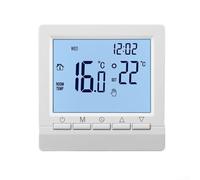 Zoegneer Thermostat intelligent mural pour chaudière à eau, chauffage au sol, affichage numérique, thermostat de chaudière à gaz antigel avec fonction de verrouillage enfant