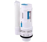 Zoegneer Vanne de chasse d'eau double en plastique ABS avec réservoir divisé et fonction d'économie d'eau réglable, compatible avec les modèles de toilettes standard en blanc hauteur (fente 18,5 cm)