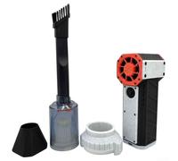 Zoegneer Ventilateur turbo portable de 56 m S - Plumeau électrique haute vitesse avec charge de type C - Régulation de la vitesse infinie - Affichage de la batterie pour nettoyage de voiture - Noir et