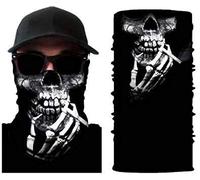 Zoelibat 97645941.521 - Écharpe tubulaire multifonction squelette, foulard, bandana, motif, masque de ski, masque de moto, fête à thème, carnaval, Halloween