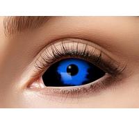 Zoelibat Eyecatcher - Blue Demon - Lentilles de contact - Sclera bleu-noir - Lentilles de contact pour 6 mois - Lentilles de contact pour 6 mois - Avec récipient de rangement - Efficaces pour