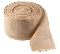 ZOENHOU 13CM x 25M Ruban de Toile de Jute, Rouleau de Tissu de Toile de Jute Naturel Rouleau de Ruban en Toile de Jute pour Décoration de Table, Fête, Artisanat