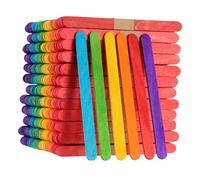 ZOENHOU Lot de 1 000 bâtonnets de glace colorés en bois naturel de 11,4 cm pour loisirs créatifs, modélisme, fournitures artistiques