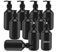 ZOENHOU Lot de 10 distributeurs de shampooing et d'après-shampoing vides de 300 ml, flacon à pompe rechargeable, distributeur de salle de bain pour shampooing, huile, savon liquide