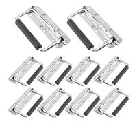 ZOENHOU Lot de 10 poignées pliantes de 140 mm - Poignee de caisse à ressort avec ressort intégré - Poignée de boîte à outils pliable - Poignée en métal - Poignée de transport pour porte de boîte à