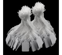 ZOENHOU Lot de 1000 Étiquettes de Prix 2,2 x 3,5 cm, Étiquette de Marquage, Ficelle Mini etiquette prix, Pour étiquette prix, cadeaux décoratifs, bijoux, papier, blanc