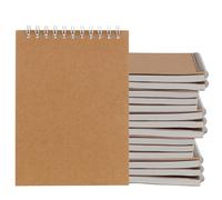 ZOENHOU Lot de 15 carnets à spirale A6 - 60 feuilles de 120 pages - Carnet de croquis A6 - Couverture kraft - Page vierge - Pour notes, dessins, mémos et gribouillages - 15 x 11 cm - Marron