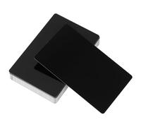ZOENHOU Lot de 150 Cartes de Visite en Métal Carte en Métal Noir, 0,21 mm, Marquage laser, Pour affaires, bureau, entreprise, création d'entreprise, boutique