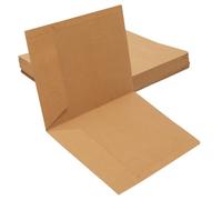 ZOENHOU Lot de 20 dossiers en papier kraft marron A4 avec porte-cartes de visite, dossier en carton découpé A4 pour papiers, rapports, portefeuilles, enveloppes de bureau