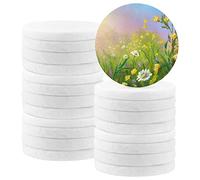 ZOENHOU Lot de 20 galets de peinture ronds blancs de 6,3 cm, grands galets lisses pour peinture, pierres plates pour peinture mandala et pierres de gentillesse, arts et travaux manuels