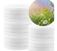 ZOENHOU Lot de 20 Pierres Blanches Rondes à Peindre - Grandes Pierres Naturelles Plates - Pierres décoratives à Peindre avec Galets Lisses pour Mandala, projets d'art et Artisanat - Diamètre : 6,3 cm