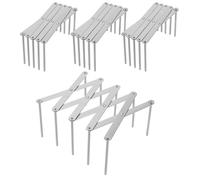 ZOENHOU Lot de 4 Support pour couvercles en acier inoxydable, Ustensile de cuisine organisateur, Support de couvercle multifonction en acier inoxydable