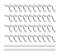 ZOENHOU Lot de 40 sangles pour kayak - En acier inoxydable - Avec 80 vis - Œillets pour kayak, canoë, kayak - Rigging (4 mm)