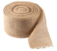 ZOENHOU Rouleau de ruban en toile de jute naturelle pour décoration de table, fête, loisirs créatifs 15 cm x 25 m