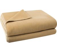Zoeppritz Plaid Soft-Fleece couleur camel taille 160x200