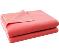 Zoeppritz Plaid Soft-Fleece couleur corail Taille 160x200