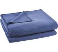 Zoeppritz Plaid Soft-Fleece couleur indigo taille 110x160