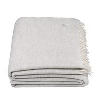 'zoeppritz since 1828' Couverture Must Relax - Couverture - Plaid en Pure Laine Vierge avec Franges - 130 x 190 cm - 010 Off White