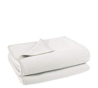 zoeppritz since 1828' Couverture Polaire Douce - Couverture Polaire avec Crochet - Plaid Moelleux - 220x240 cm, Polyester, Viscose., Blanc cassé (010), 220 x 240 cm