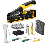 ZoeRax Cat7 Crimp Tool Set, Multifunctional Crimp Pince, Supporte CAT6A/CAT6/CAT5E, Cat7 Kit
