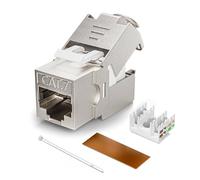 ZOERAX Module CAT7 Keystone RJ45 femelle - Borne de coupe LSA sans outil pour câble de pose CAT7/CAT6a/CAT6, 10 Gbit/s 1000 MHz, entièrement blindé STP (AWG 22-24) - Pour panneau de brassage et prise