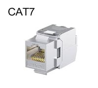 Zoerax Rj45 Cat8 Cat7 Cat6A Keystone Jack Réseau Blindé Coupleur Sans Outil Type 180 Degrés Adaptateur De Module En Alliage De Zinc Coupleur.Cat7.12Pcs