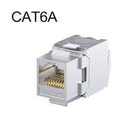 Zoerax Rj45 Cat8 Cat7 Cat6A Keystone Jack Réseau Blindé Coupleur Sans Outil Type 180 Degrés Adaptateur De Module En Alliage De Zinc Coupleur.Cat6A.12Pcs