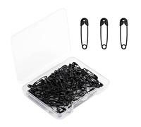 zoerbufan 150 Pièces Épingles de Nourrice, 19mm Noir Épingle de Sûreté pour Maison, Bureau et Couture Artisanale