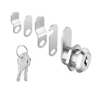 zoerbufan 16mm Serrure de Sécurité de Came D'armoire pour Boîte Aux Lettres/à Outils, Casier, Classeur avec 5 Plaques de Serrure Différentes et 2 Clés