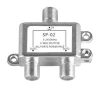 zoerbufan 2-Fach Sat BK Verteiler, Sat & BK-Verteiler für TV & Radio - für HDTV/UHD 4K, DVB-S/S2, DVB-T/T2, DVB-C/C2, Sat Splitter 2 Ausgänge, Einfache Installation