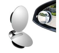 zoerbufan 2 PCS Voiture Angle Mort Miroir sans Cadre, 360°Rotate HD Grand Angle avec Auto-adhésif 3M, Rétroviseur Convexe pour Véhicules, Moto, Camions et SUV