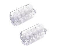 zoerbufan 2 Pièces Brosse à Ongles Double Face, Brosse a Ongles Main, Brosse de Nettoyage Pour Nettoyer Les Cuticules, Les Ongles, Les Orteils, Les Ongles, Les Mains et Les Mains(Transparent)