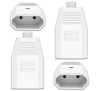 zoerbufan 2 Pièces Prise Electrique Femelle, Prise Plate Fiche Electrique, Accouplement Plat Euro 250V/6A avec Décharge De Traction, Couplage de Contact de Protection