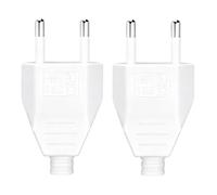 zoerbufan 2 Pièces Prise Electrique Male 250V 2.5A, Fiche Male Prise Electrique Euro Schuko, Prise Male Plate, Fiche d'alimentation Domestique Décorative à Encastrer ou à Remplacer