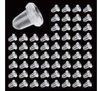 zoerbufan 200 Pièces Fermoir Boucles D'oreilles Silicone, Universelle Attache Boucles d'oreilles en Caoutchouc pour Remplacement Bricolage