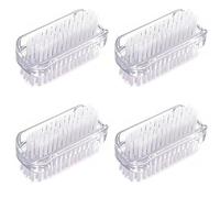 zoerbufan 4 Pièces Brosse à Ongles Double Face, Brosse a Ongles Main, Brosse de Nettoyage Pour Nettoyer Les Cuticules, Les Ongles, Les Orteils, Les Ongles, Les Mains et Les Mains(Noir)