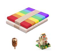 zoerbufan Baguettes en Bois [100 Pcs], Grands Bâtons de Glace en Bois, Spatules en Bois, Bâtons de Bois Bricolage Naturel pour Travaux Manuels, Bricolage, Jardin, Inscription Des Plantes (Mélanger)