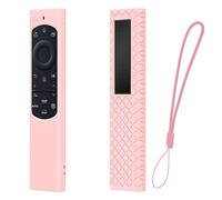 zoerbufan Étui de Protection pour Telecommande Solaire Série BN59, Coque Housse de Silicone pour Smart TV QLED 2021 Solar Remote avec Corde Anti-Perte (Rose)