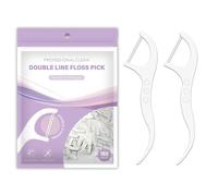 zoerbufan Fils Dentaire [100 Pièces], Dental Floss/Cure Dent en Soie avec Manche, Bâton de Dents, Dental Floss Picks à Double Fil