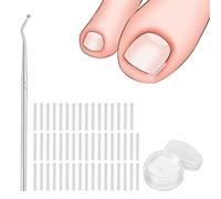 zoerbufan Kit Correcteur d'ongles Incarnés, 50 Pcs Correction Des Ongles Des Orteils avec lève-ongles, Orteil Kit De Traitement