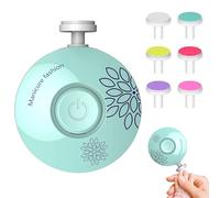 zoerbufan Lime à Ongles Électrique pour Bébé, Coupe Ongle Bebe avec 6 Têtes de Ponçage pour Enfant et Adulte, Outil de Manucure, Têtes de Meulage Remplaçables (Vert)
