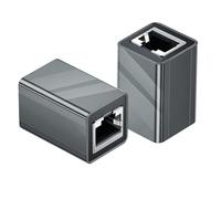 zoerbufan Lot de 2 Coupleur RJ45 Ethernet 10Gbps Raccord RJ45 Femelle vers Femelle Compatible avec Câble Cat 8/7/6/5/5e LAN Rallonge Connecteur Adaptateur Réseau