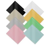 zoerbufan Lot de 8 Chiffons de Nettoyage en Microfibre, Chiffon de Nettoyant Lunettes pour Lentilles, Téléphones Mobiles, Ordinateurs Portables, Tablettes, Objectifs d'appareil Photo, écrans(8 Color)