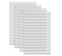 zoerbufan Scratch Autocollant Rond [270 Paires], 1 CM Crochet et Boucle Adhésifs, Autocollant Double Face Pastilles pour DIY Meubles Artisanat, Autocollantes Points Arrière Dots Coins(Transparent)