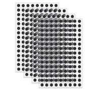 zoerbufan Scratch Autocollant Rond [270 Paires], 1 CM Crochet et Boucle Adhésifs, Autocollant Double Face Pastilles pour DIY Meubles Artisanat, Autocollantes Points Arrière Dots Coins(Noir)