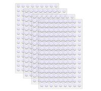zoerbufan Scratch Autocollant Rond [270 Paires], 1 CM Crochet et Boucle Adhésifs, Autocollant Double Face Pastilles pour DIY Meubles Artisanat, Autocollantes Points Arrière Dots Coins(Blanc)